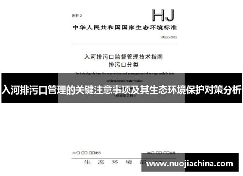 入河排污口管理的关键注意事项及其生态环境保护对策分析